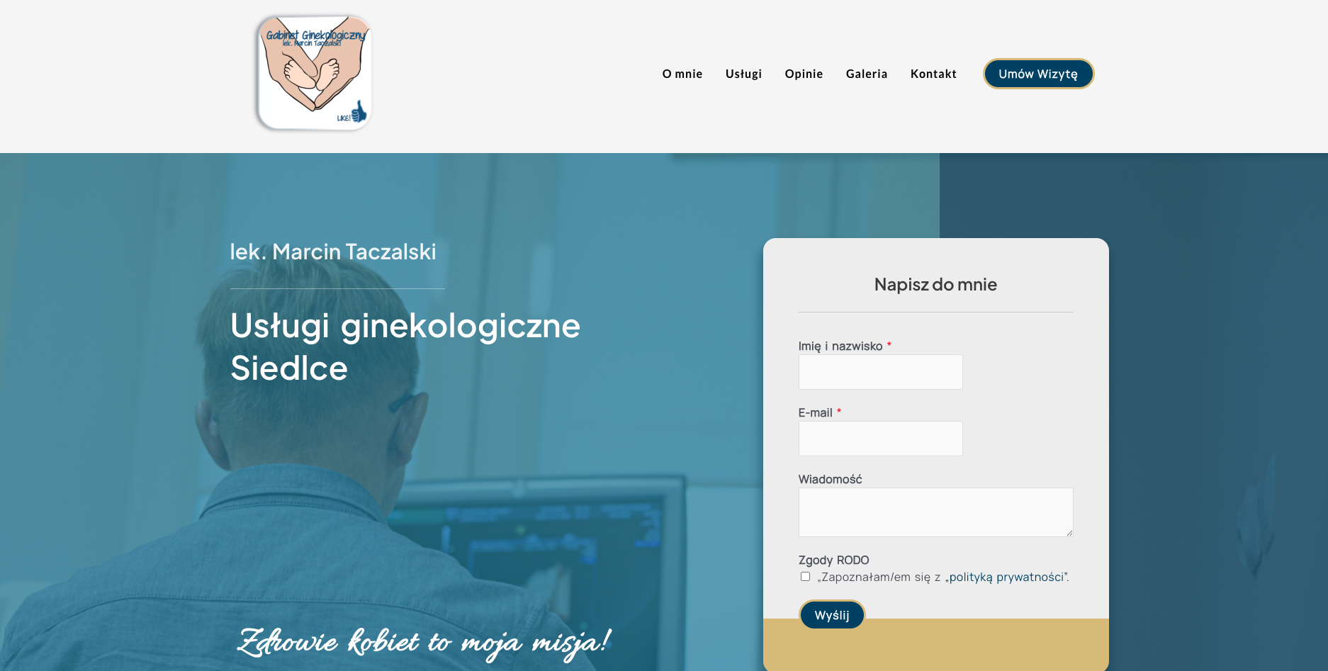 Strona lek. Marcin Taczalski przed metamorfozą
